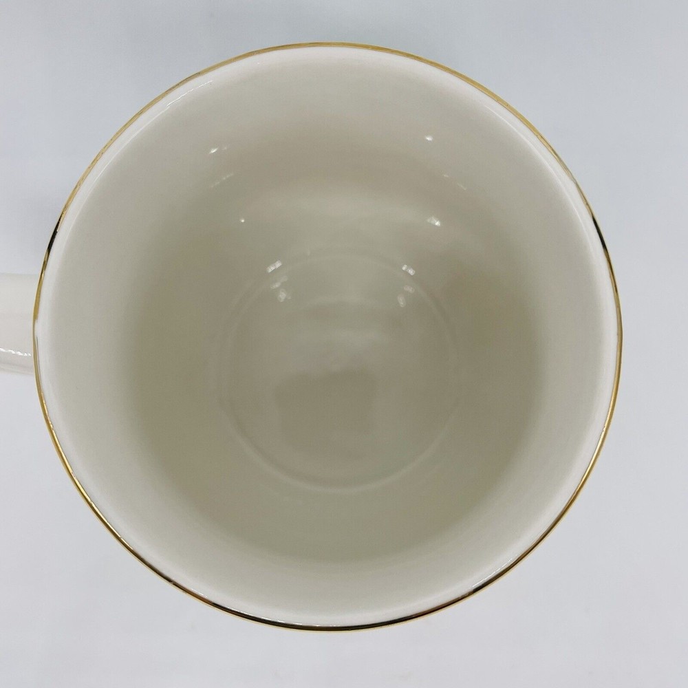Pier 1 Imports Coffee Mug Tea Cup Aqua White Blue Gold Stars Abstract - Picture 3 of 4